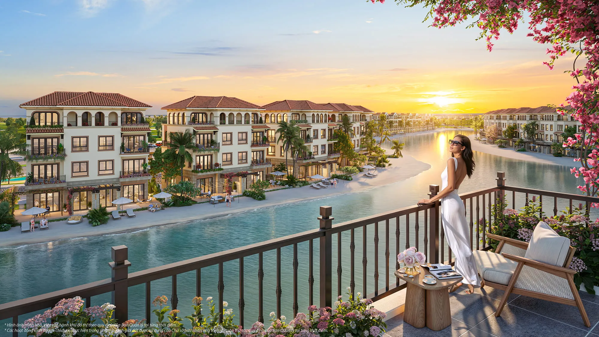 Khoảng sân sau tại biệt thự song lập Vinhomes Bắc Hồng