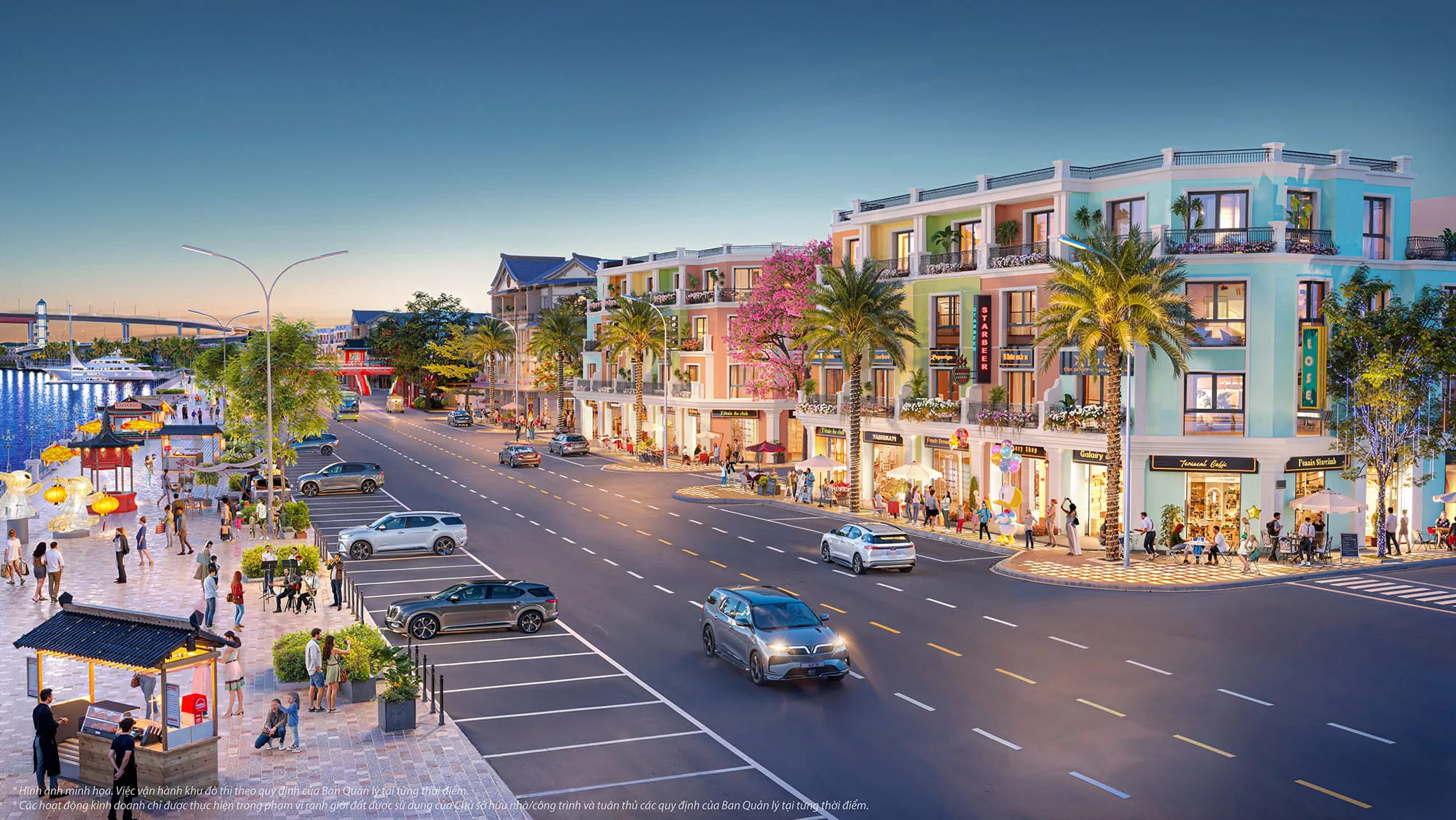 Phối cảnh Shophouse thương mại tại Vinhomes Bắc Hồng