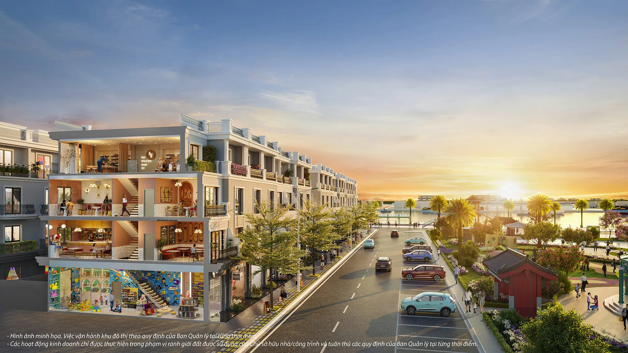 Mặt cắt đứng Shophouse Vinhomes Bắc Hồng