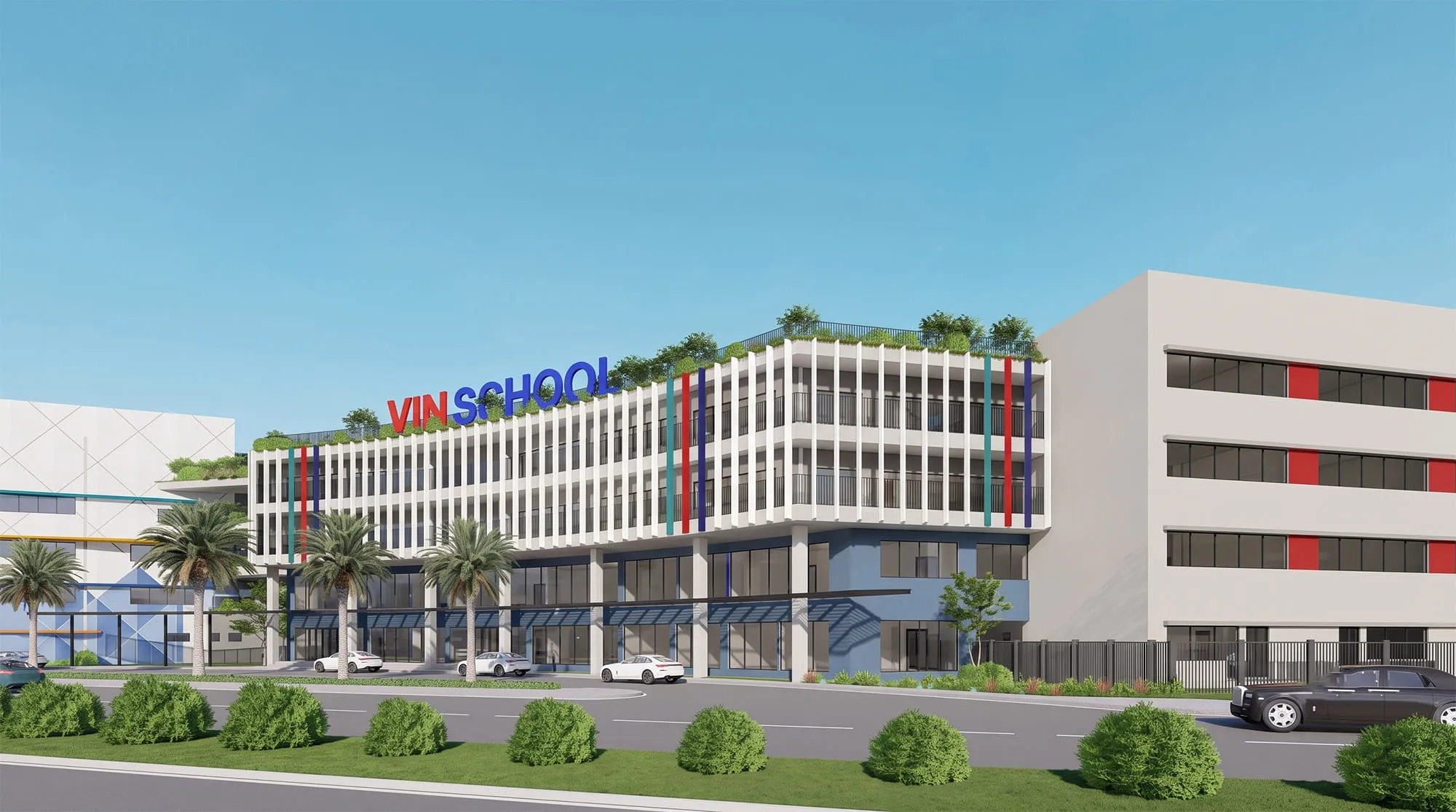 Phối cảnh trường học liên cấp Vinschool tại Vinhomes Bắc Hồng